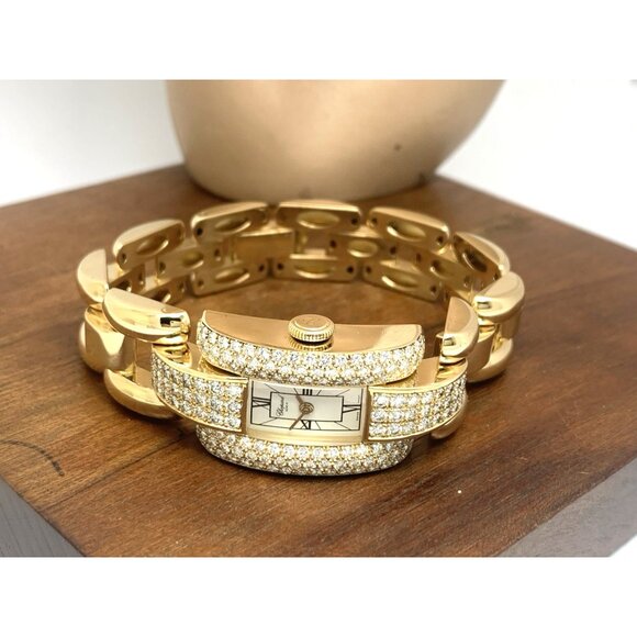 Chopard Women's Watch 41/6569 La Strada 18k Yellow Gold Diamond Swiss Quartz - Picture 9 of 15